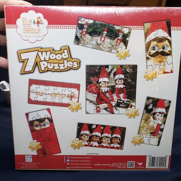 The Elf on the Shelf A Christmas Tradition 7 Wood Puzzles 2014 Christmas Set - Picture 2 of 6